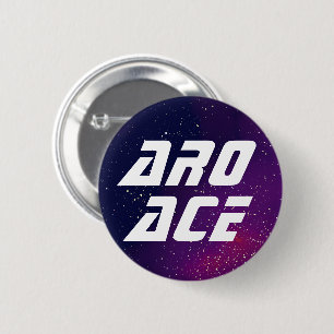 Aro Ace Customisable Galaxy Identity 6 Cm Round Badge