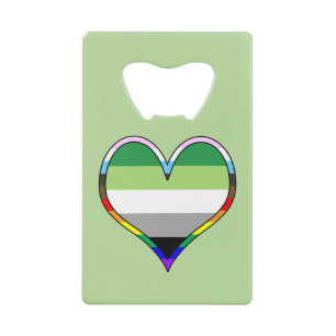 Aro Pride Heart Credit Card Bottle Opener