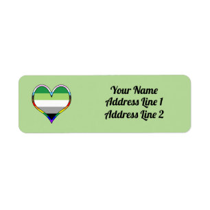 Aro Pride Heart Label