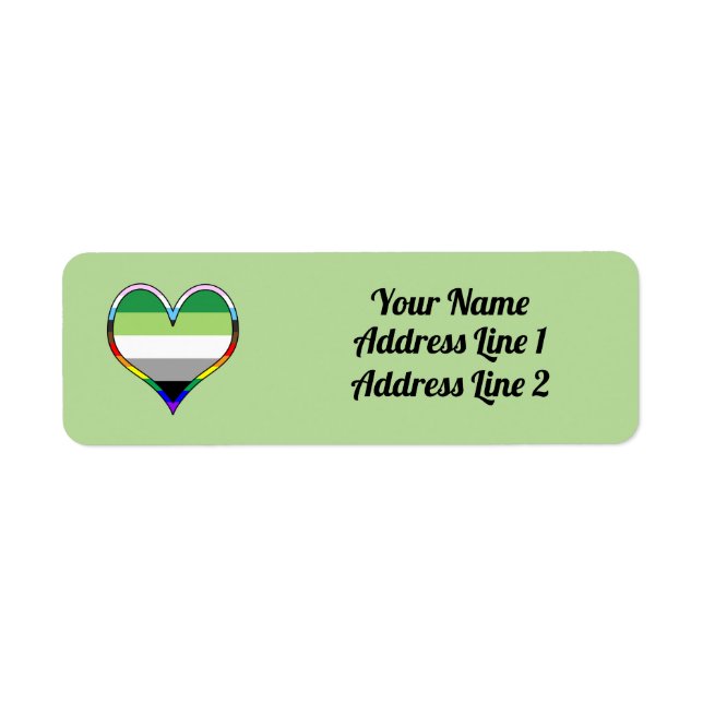 Aro Pride Heart Label (Front)