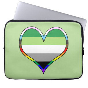 Aro Pride Heart Laptop Sleeve