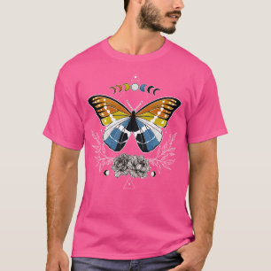 Aroace Butterfly LGBT Asexual Aromc Pride Flag T-Shirt