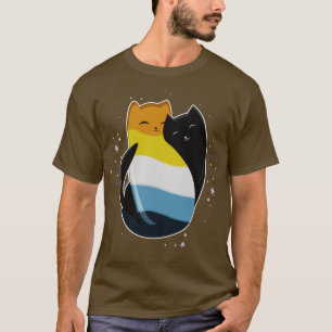 Aroace Cat LGBT Asexual Aromantic Pride Flag 1 T-Shirt