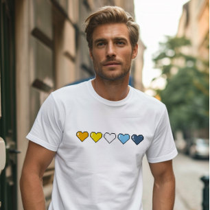 Aroace Flag Pixel Heart T-Shirt