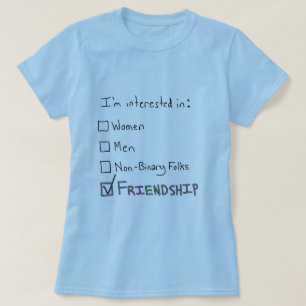 Aroace Friendship Checkmark T-Shirt