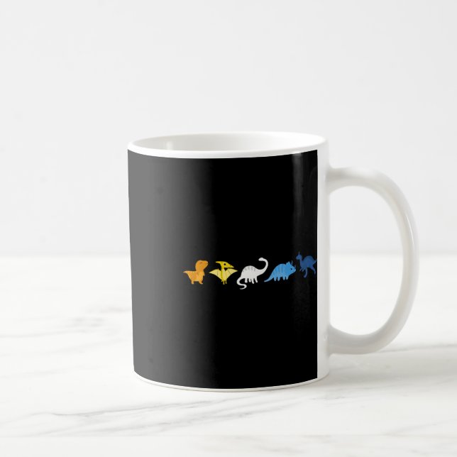 Aroace Pride Dinosaur, Lgbtq Aro Ace, Cute Aromant Coffee Mug (Right)