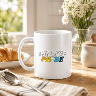 AroAce Pride Flag Colours Coffee Mug