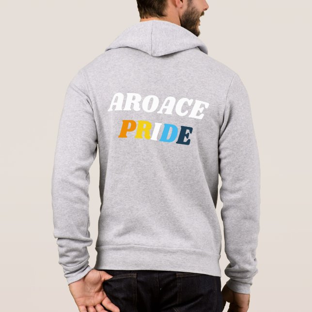 AroAce Pride Flag Colours Hoodie (Back)