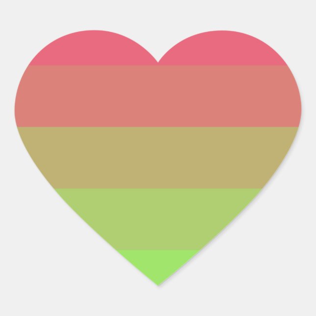 Aroflux Pride Flag Heart Sticker (Front)