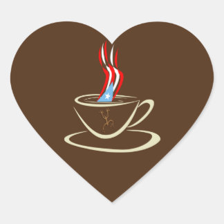 Aroma a Puerto Rico Coffee Mug Coqui Heart Sticker