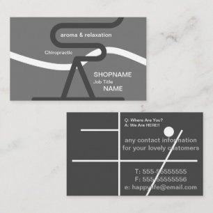 Aroma/Massage/Therapy/Chiropractic Business Card