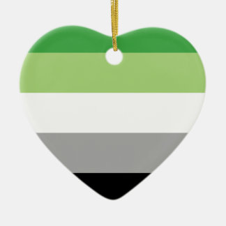 aromantic flag ceramic tree decoration