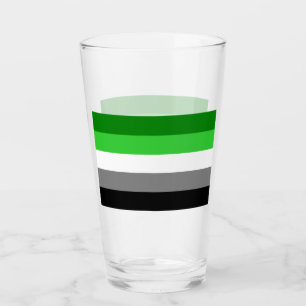 Aromantic Flag Pint Glass