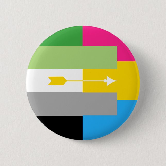 Aromantic Pansexual Pin (Front)