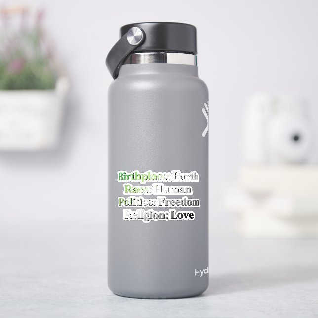 Aromantic Pride - Birthplace: Earth. Race: Human (HydroFlask)