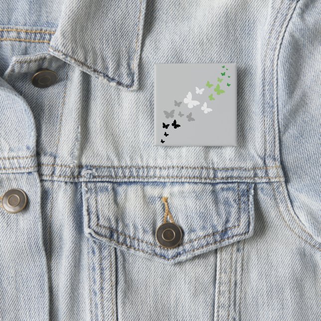 Aromantic Pride Butterfly Trail  15 Cm Square Badge (In Situ)