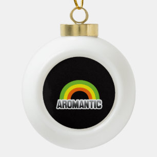 Aromantic Pride Ceramic Ball Christmas Ornament