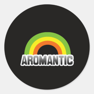 Aromantic Pride Classic Round Sticker