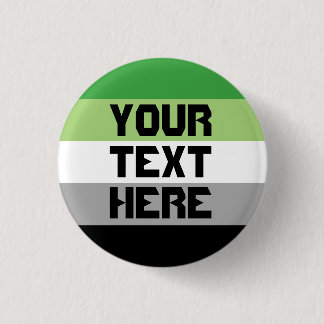 Aromantic pride flag 3 cm round badge