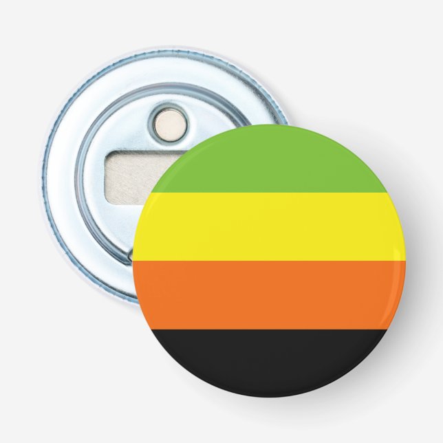 Aromantic Pride Flag Bottle Opener (Front)