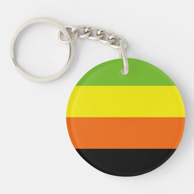 Aromantic Pride Flag Key Ring (Front)