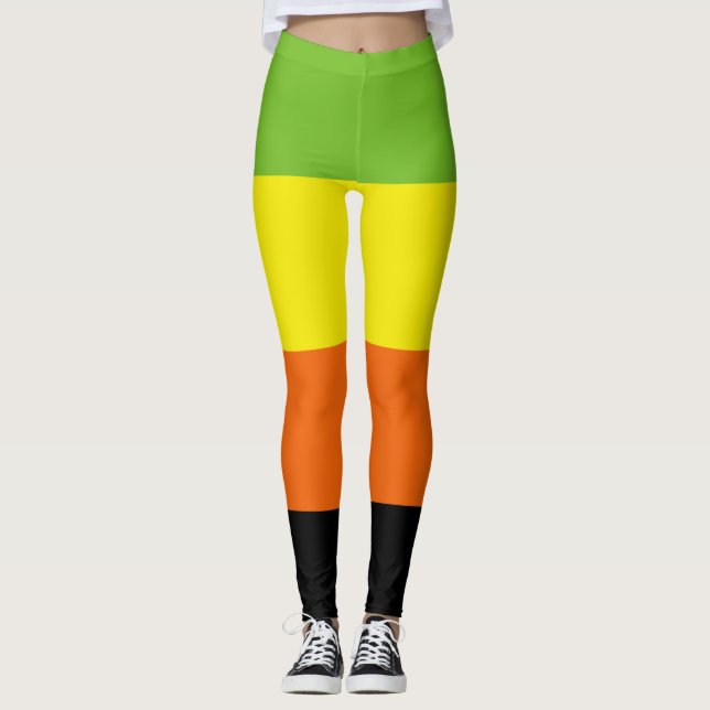 Aromantic Pride Flag Leggings (Front)