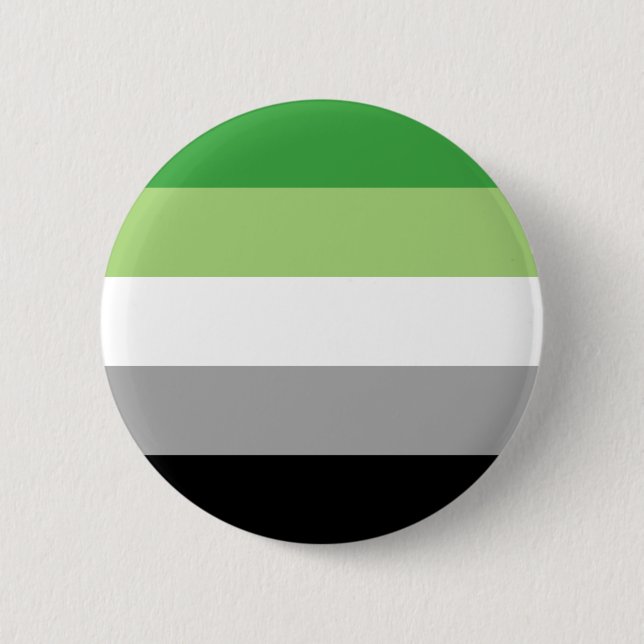 Aromantic Pride Flag LGBTQ 6 Cm Round Badge (Front)