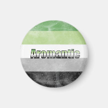 Aromantic pride flag magnet