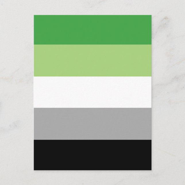 Aromantic Pride Flag postcard (Front)