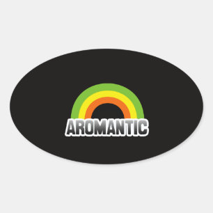 Aromantic Pride Oval Sticker