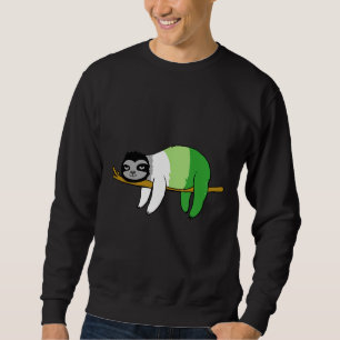 Aromantic Pride Sloth Nap Sloth Lazy Sweatshirt