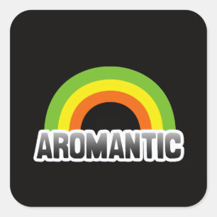 Aromantic Pride Square Sticker