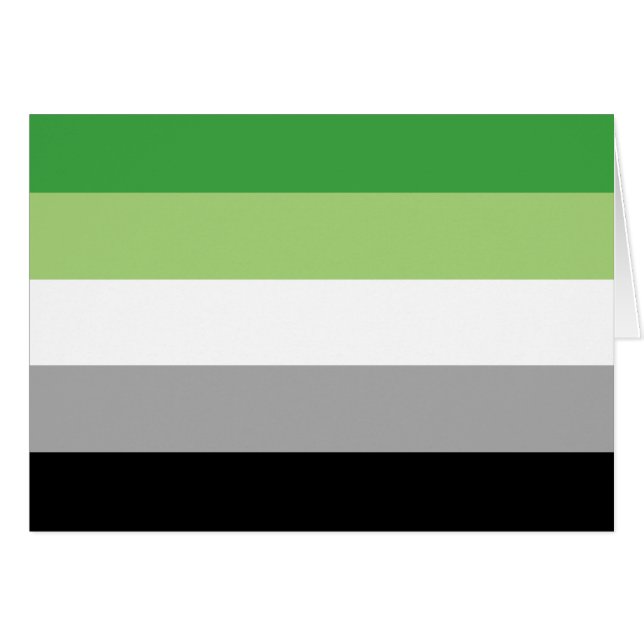 Aromantic Pride Stripes (Front Horizontal)