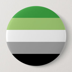 Aromantic Pride Stripes 10 Cm Round Badge