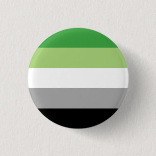Aromantic Pride Stripes 3 Cm Round Badge