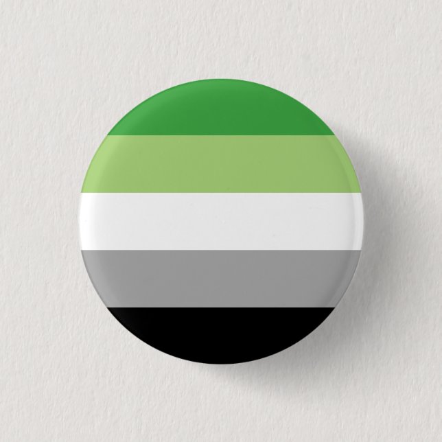 Aromantic Pride Stripes 3 Cm Round Badge (Front)