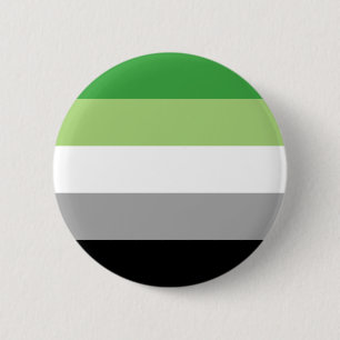 Aromantic Pride Stripes 6 Cm Round Badge