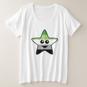 Aromantic Star Plus Size Raglan T-Shirt