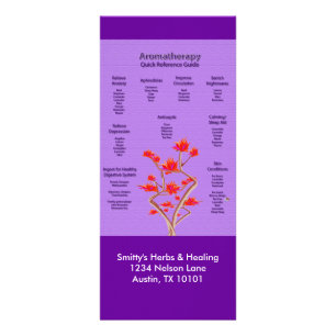 Aromatherapy Chart in Lavender Rack Card
