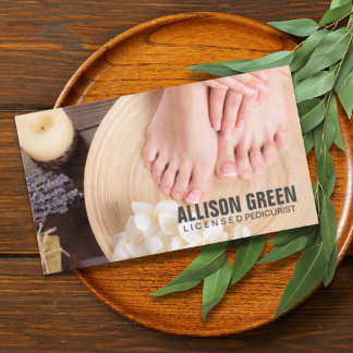 Aromatherapy Manicurist Pedicurist Pedicure Salon Business Card