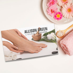 Aromatherapy Manicurist Pedicurist Pedicure Salon Business Card