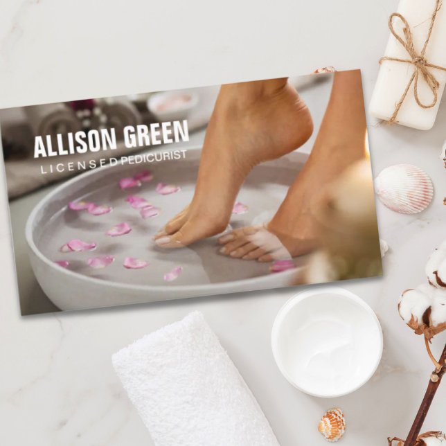 Aromatherapy Manicurist Pedicurist Pedicure Salon Business Card (Aromatherapy Manicurist Pedicurist Pedicure Salon Business Card)
