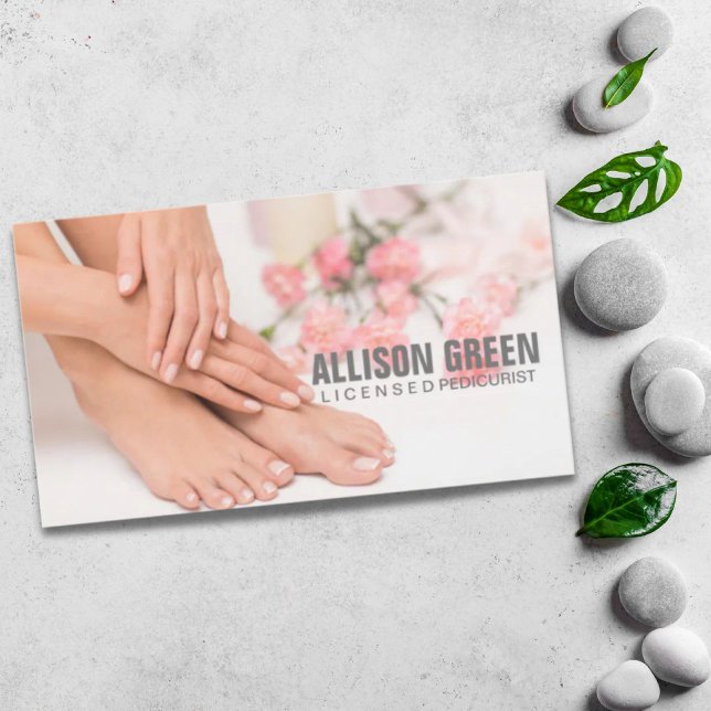 Aromatherapy Manicurist Pedicurist Pedicure Salon Business Card (Aromatherapy Manicurist Pedicurist Pedicure Salon Business Card)