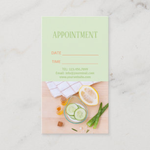 Aromatherapy Natural Skincare Facial Appointment Card