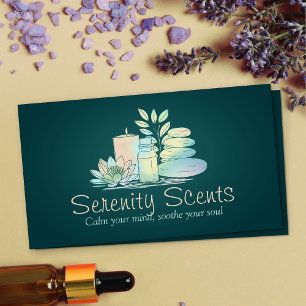 Aromatherapy Practice Scent Therapy Watercolor Business Card