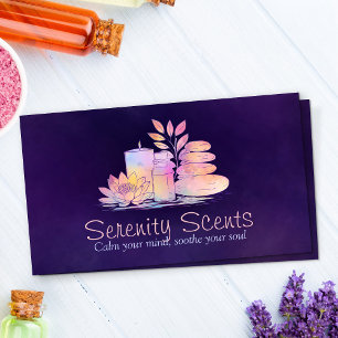 Aromatherapy Practice Scent Therapy Watercolor Business Card