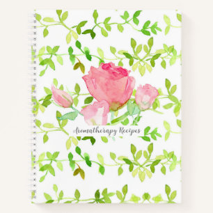 Aromatherapy Recipes Essential Oils Roses Thyme Notebook