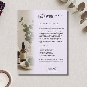 Aromatherapy Spa Business Lavender Custom Logo Flyer
