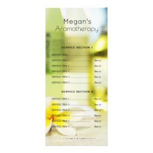 Aromatherapy Spa Skin Care Salon Menu Price