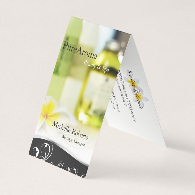 Aromatherapy Spa Skin Care W/Appointment Referral Business Card (Front)